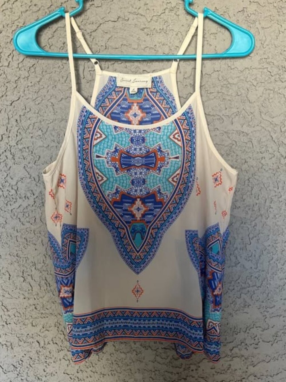 Geometric & Medallion Print Halter Top
